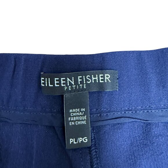 EUC Women's EILEEN FISHER Georgette Crepe Silk Pull-On Pant w/Pockets | Size PL - Picture 5 of 7